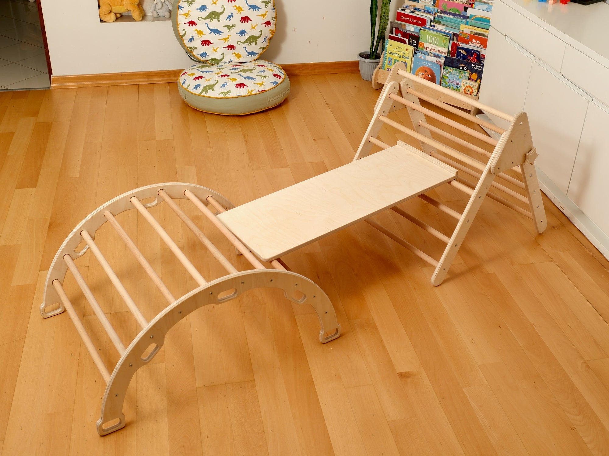 Montessori Indoor Playground | Pikler Triangle &amp; Climbing Arch