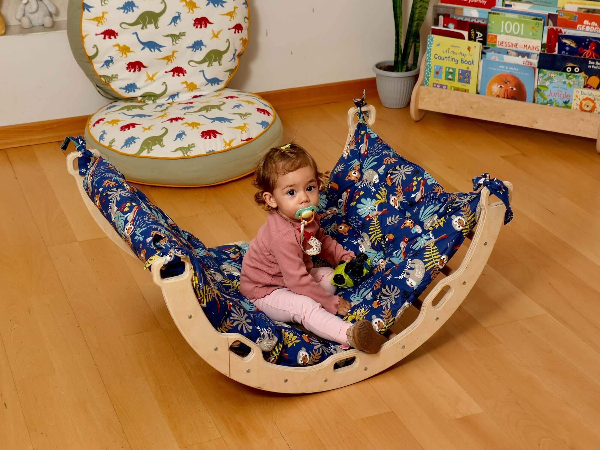 Medium Montessori Climbing Arch/Rocker with Pillow &amp; Ramp Set