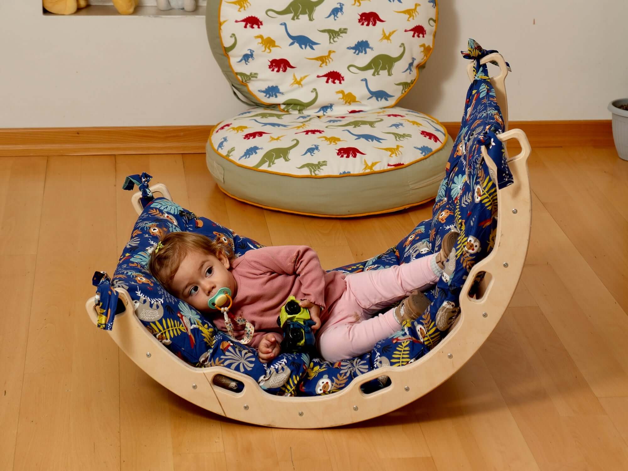 Medium Montessori Climbing Arch/Rocker with Pillow &amp; Ramp Set
