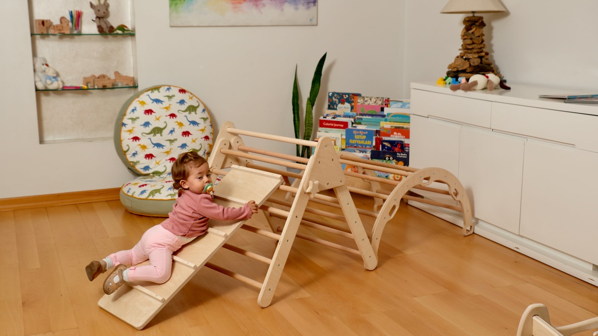 Montessori Indoor Playground | Pikler Triangle &amp; Climbing Arch