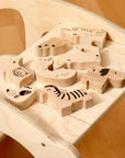 Wooden Safari Animal Puzzle Box for Toddlers