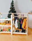 Montessori Wooden Wardrobe Set: Ideal Child Clothing Organizer