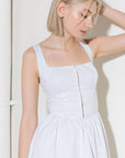 CATCH THE SUN IN WHITE  WOVEN MIDI DRESS