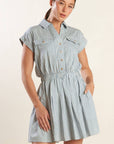 CHAMPAGNE TOAST WOVEN MINI DRESS