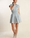 CHAMPAGNE TOAST WOVEN MINI DRESS