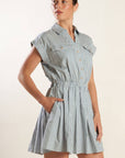 CHAMPAGNE TOAST WOVEN MINI DRESS