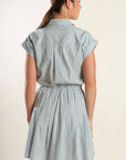 CHAMPAGNE TOAST WOVEN MINI DRESS