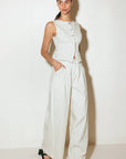 COFFEE RUN STRIPED WOVEN VEST