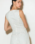 COFFEE RUN STRIPED WOVEN VEST