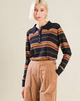 CALL IT FATE SWEATER POLO TOP