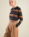 CALL IT FATE SWEATER POLO TOP