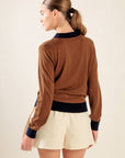 HIDDEN REFLECTIONS SWEATER POLO TOP