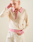 HIDDEN REFLECTIONS SWEATER POLO TOP
