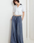COASTAL COLLAR WOVEN CROP TOP