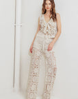 COASTAL BREEZE CROCHET VEST AND PANT SET