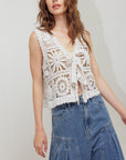 COASTAL BREEZE CROCHET VEST AND PANT SET