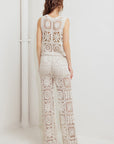 COASTAL BREEZE CROCHET VEST AND PANT SET