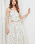CHANTILLY FLAIR WOVEN LACE TUBE TOP