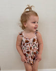 Pink Highland Cow bubble romper