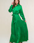 CHIC INTENT BRIGHT WOVEN MIDI DRESS