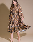 CELESTIAL BEAUTY WOVEN MIDI DRESS