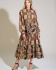 CELESTIAL BEAUTY WOVEN MIDI DRESS