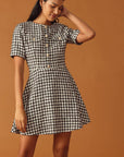 FALLING INTO PLACE TWEED MINI DRESS