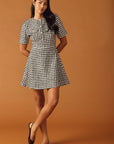 FALLING INTO PLACE TWEED MINI DRESS