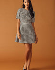FALLING INTO PLACE TWEED MINI DRESS