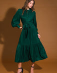 ETHEREAL GRACE WOVEN MIDI DRESS