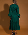 ETHEREAL GRACE WOVEN MIDI DRESS