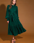 ETHEREAL GRACE WOVEN MIDI DRESS