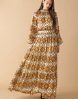 CELESTIAL CASCADE WOVEN MAXI DRESS