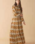CELESTIAL CASCADE WOVEN MAXI DRESS