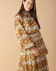 CELESTIAL CASCADE WOVEN MAXI DRESS