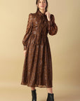 ALONG THE WAY WOVEN MIDI DRESS