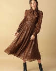 ALONG THE WAY WOVEN MIDI DRESS