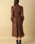 ALONG THE WAY WOVEN MIDI DRESS