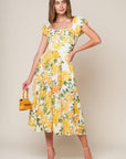 GARDEN OF DREAMS WOVEN EYELET MIDI DRESS