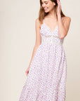 DAYLIGHT GLIMMER LAVENDER WOVEN MIDI DRESS