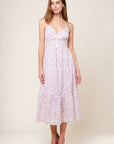 DAYLIGHT GLIMMER LAVENDER WOVEN MIDI DRESS