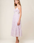 DAYLIGHT GLIMMER LAVENDER WOVEN MIDI DRESS