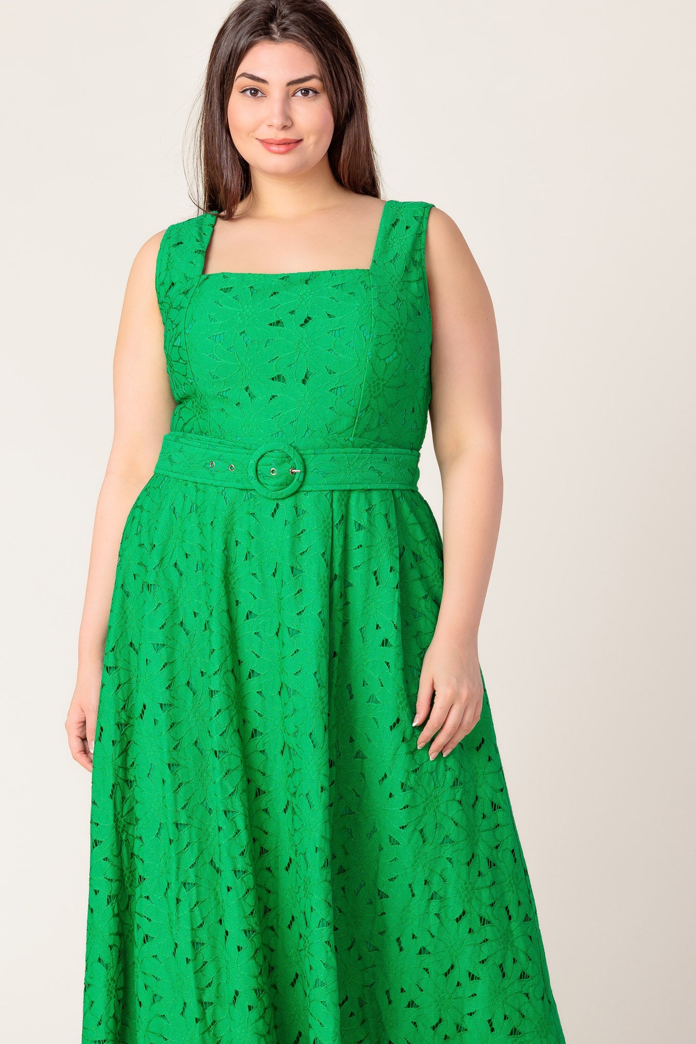 DAFFODILS &amp; DAYDREAMS WOVEN LACE MIDI DRESS