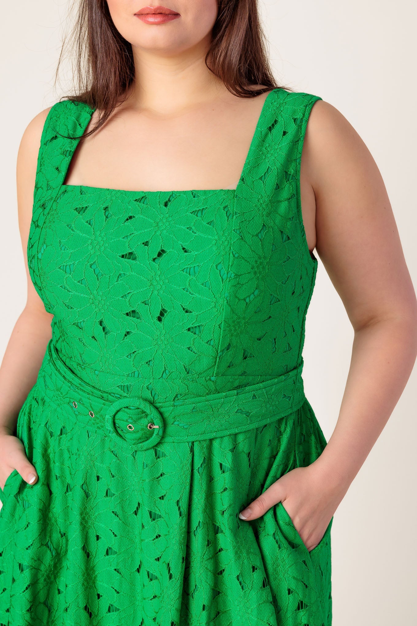 DAFFODILS &amp; DAYDREAMS WOVEN LACE MIDI DRESS