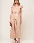 FROLIC THROUGH FIELDS WOVEN MIDI DRESS