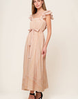 FROLIC THROUGH FIELDS WOVEN MIDI DRESS