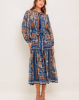 BOHEMIAN TAPESTRY WOVEN MIDI DRESS
