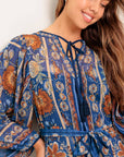 BOHEMIAN TAPESTRY WOVEN MIDI DRESS