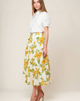 EVERY SUNDAY CREAM WOVEN MIDI SKIRT