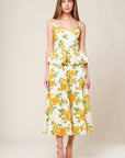 EVERY SUNDAY CREAM WOVEN MIDI SKIRT